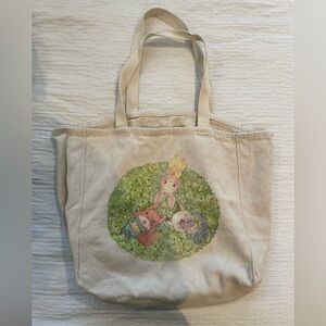 Canvas Tote Bag with Animal Print